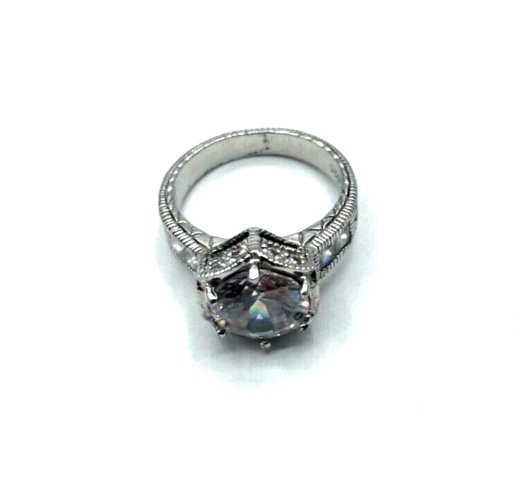 Mega Statement 925 Silber Ring Zirkonia Feuer Ø 10 mm RG 60 Ø 19 mm Cocktail9