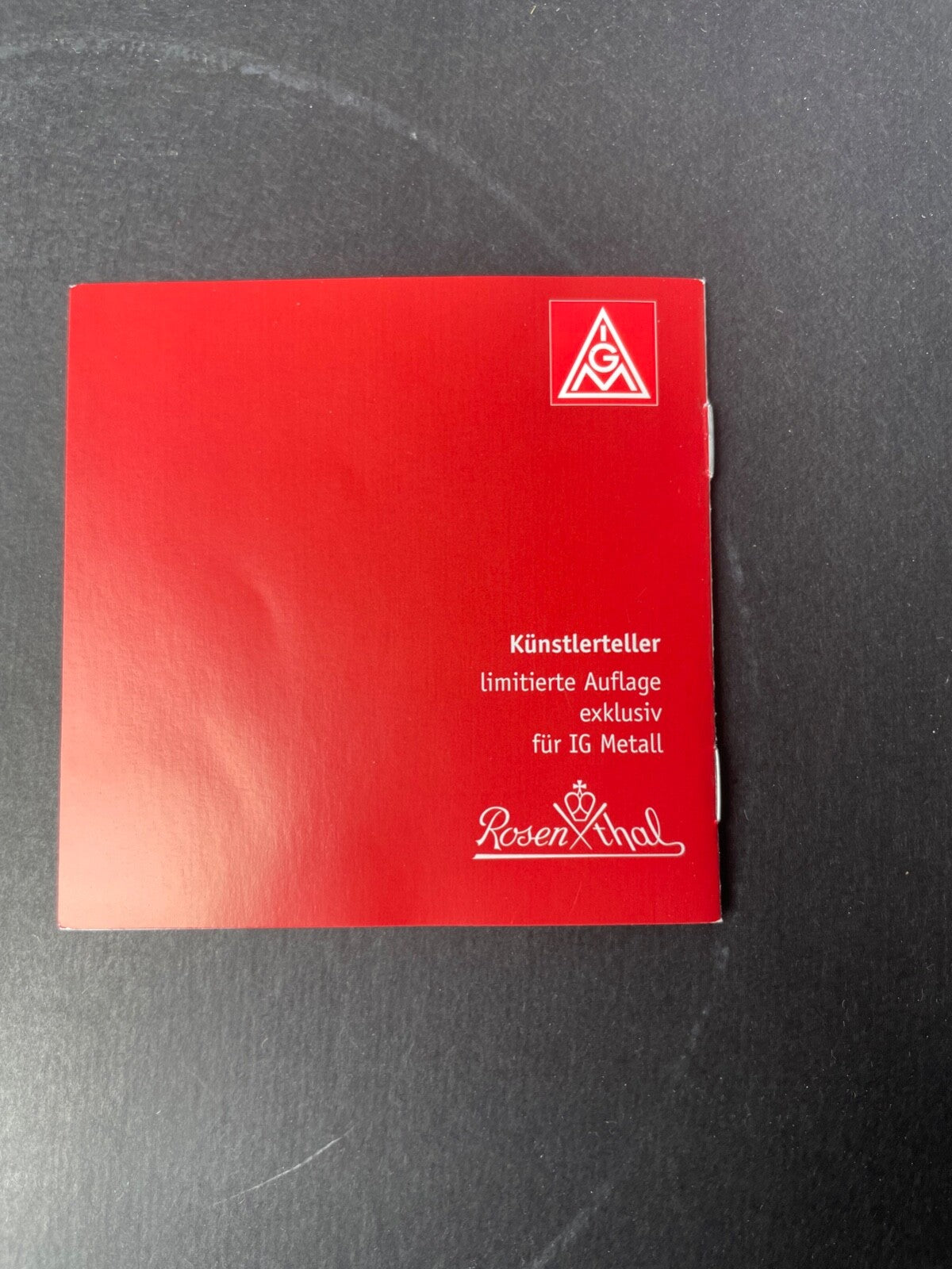 Rosenthal für IG Metall Künstlerteller Marianne Roetzel „Viele Zusammen“ 31x31cm8