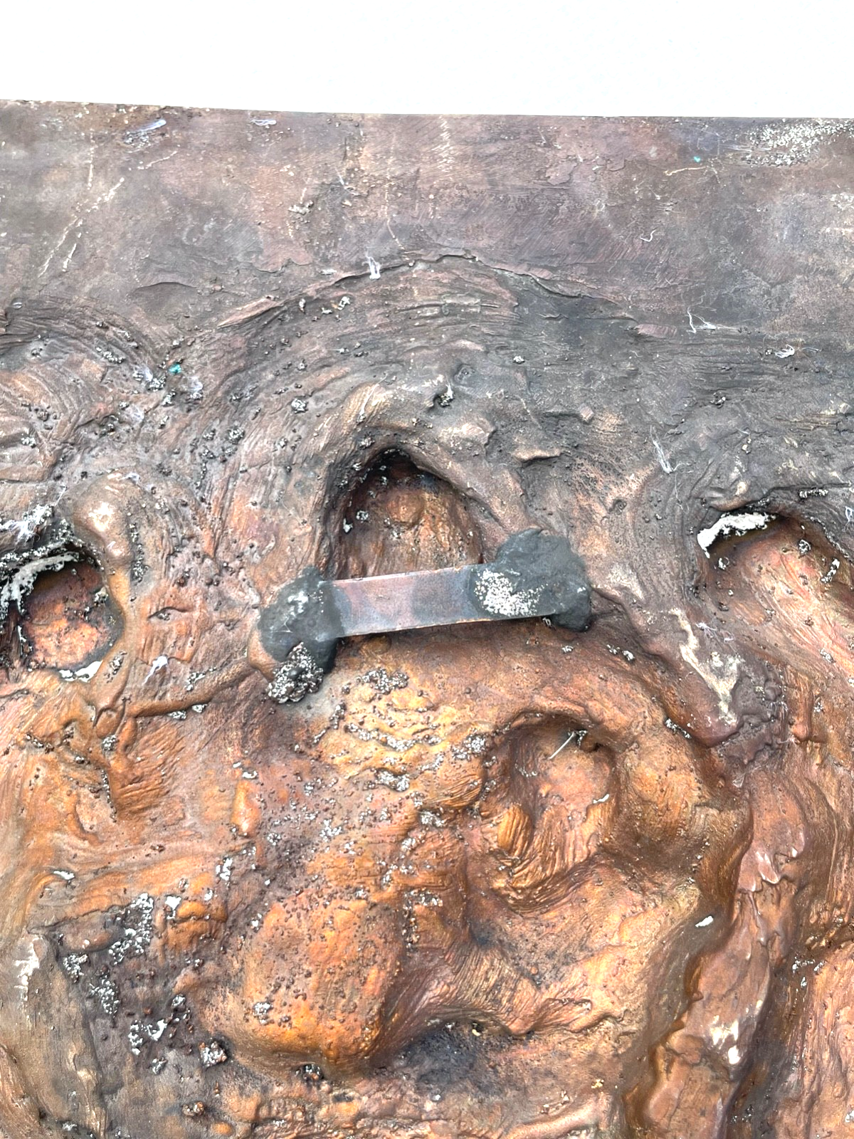 Gr. Künstler Bronze Wandtafel G. Panciano sign. Vatikan Bildhauer 34x32 5,4 KG7