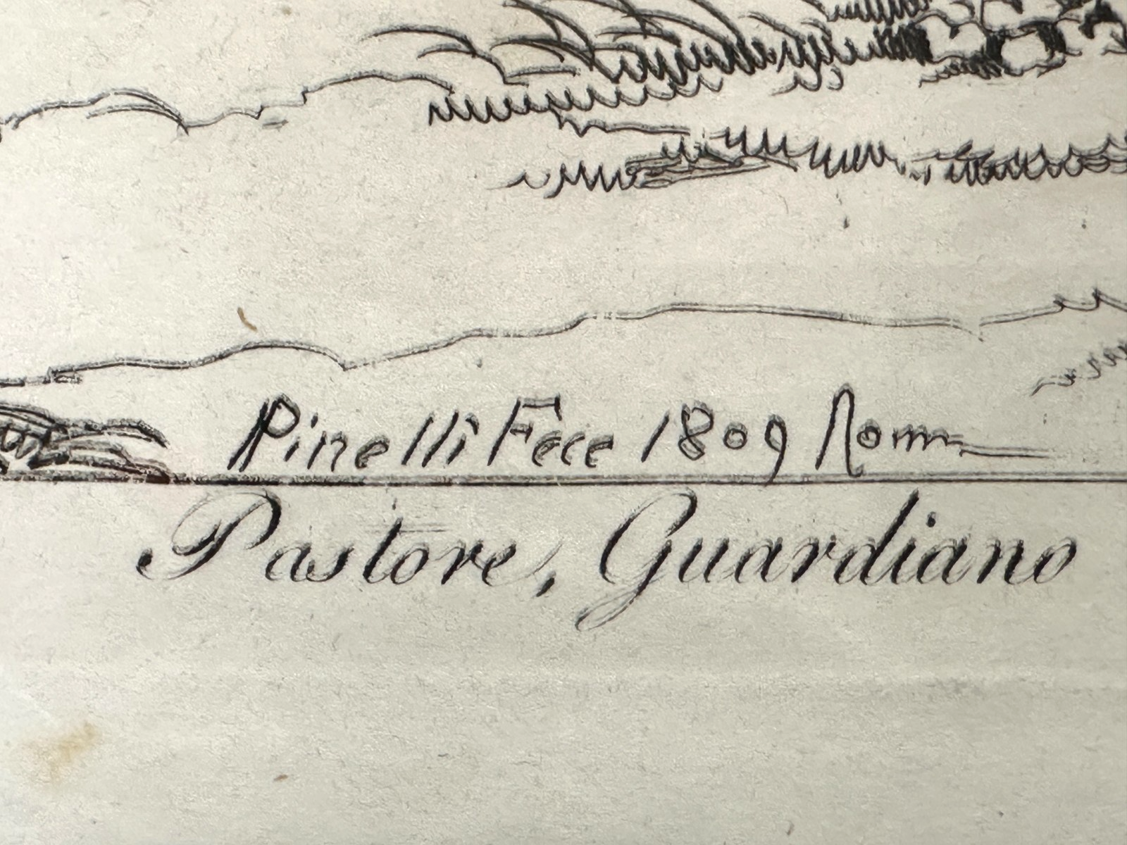 Bartolomeo Pinelli 1809 – Originalradierung „Pastore, Guardiano di Armenti"8