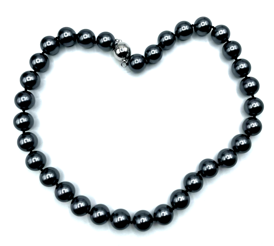 Top gepflegte MK Perlen Kette + Armband Ø13 mm Muschelkernperlen  L 53 cm Magnet5