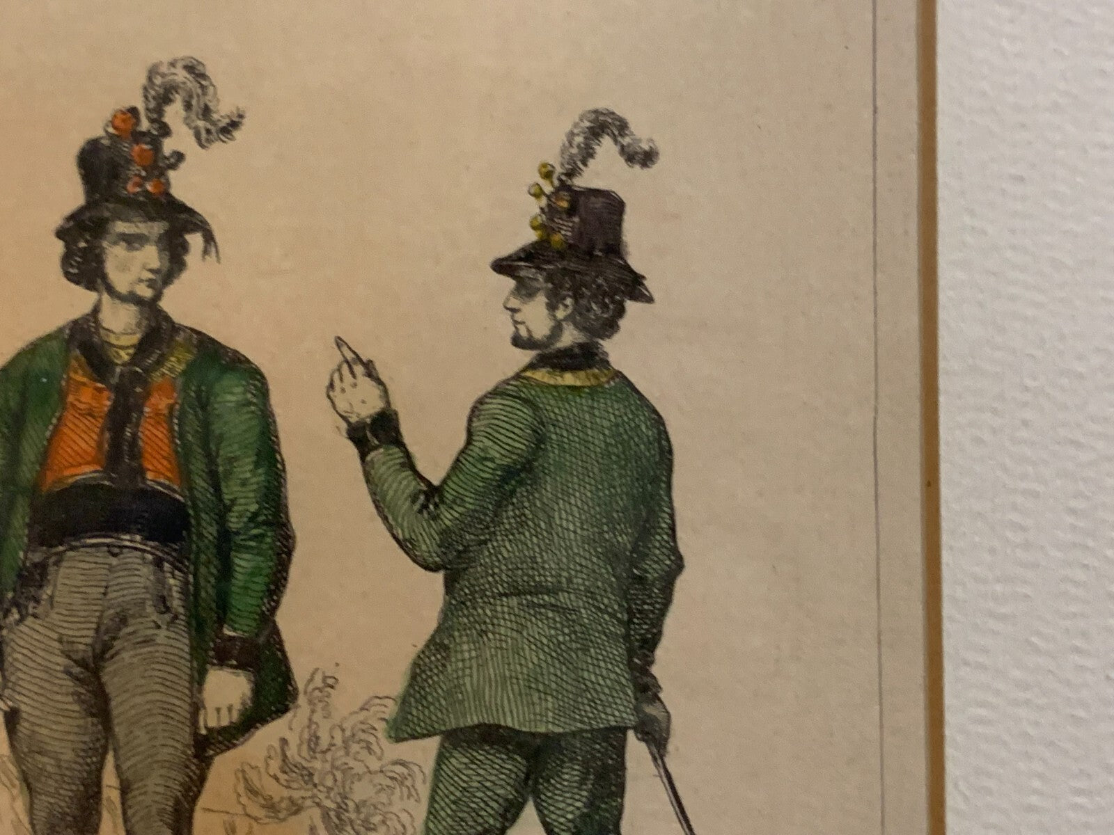Alexandre Lacauchie - Kupferstich koloriert - historische Kleidung Tirol Ziller3