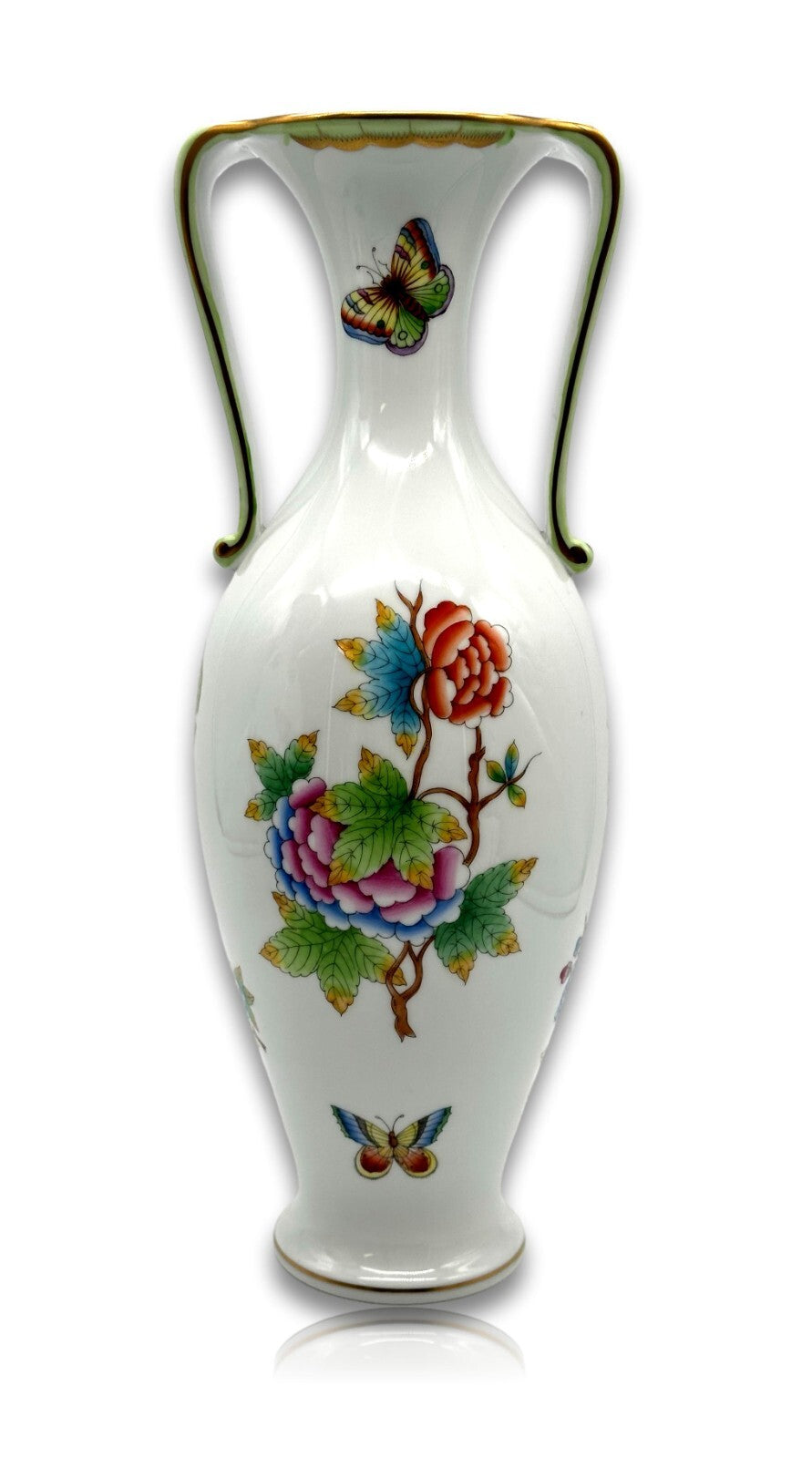 Herend 7176/VBO -  paar Amphoren Vase - Porzellan - Queen Victoria Handbemalt1