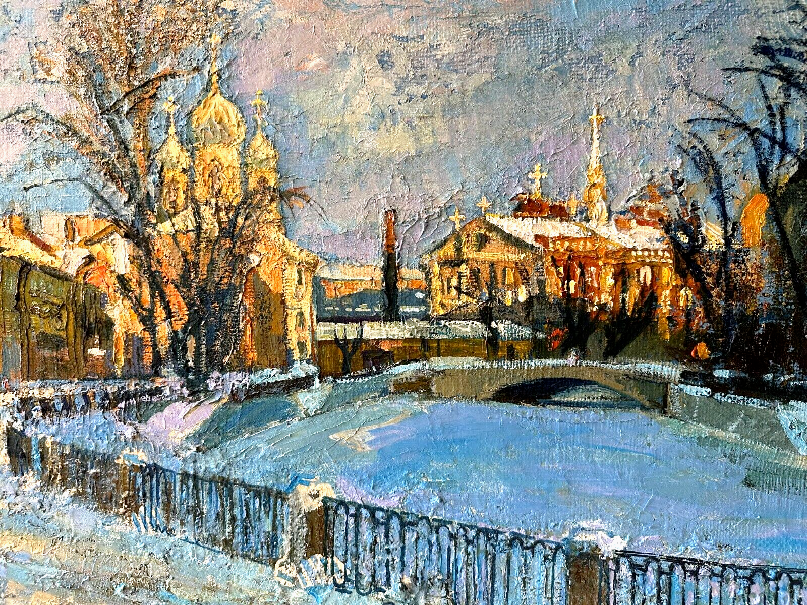 Öl auf Leinwand - Lisa Mikhailova - St. Petersburg Gribojedow-Kanal - gerahmt1