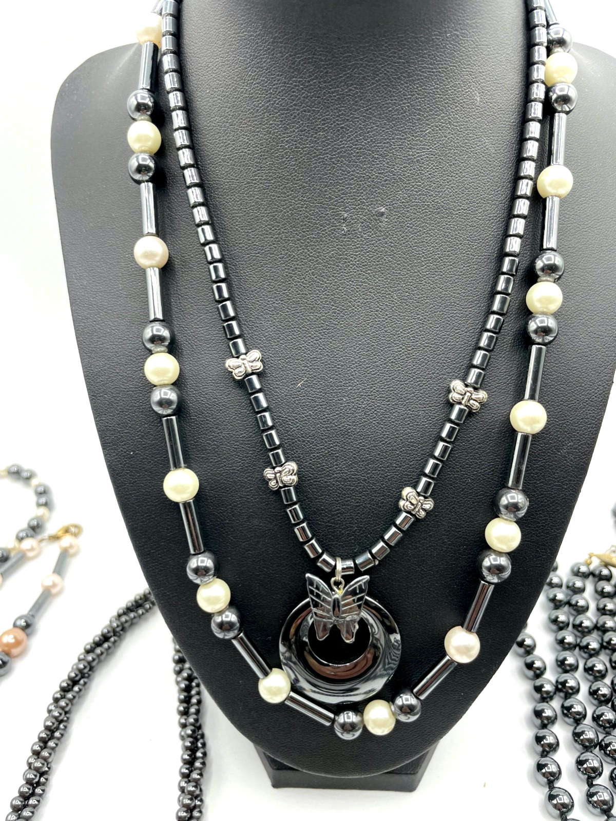 Konvolut Hämatit Schmuck Blutstein 11 x Kette + 2 x Armband gepflegt1