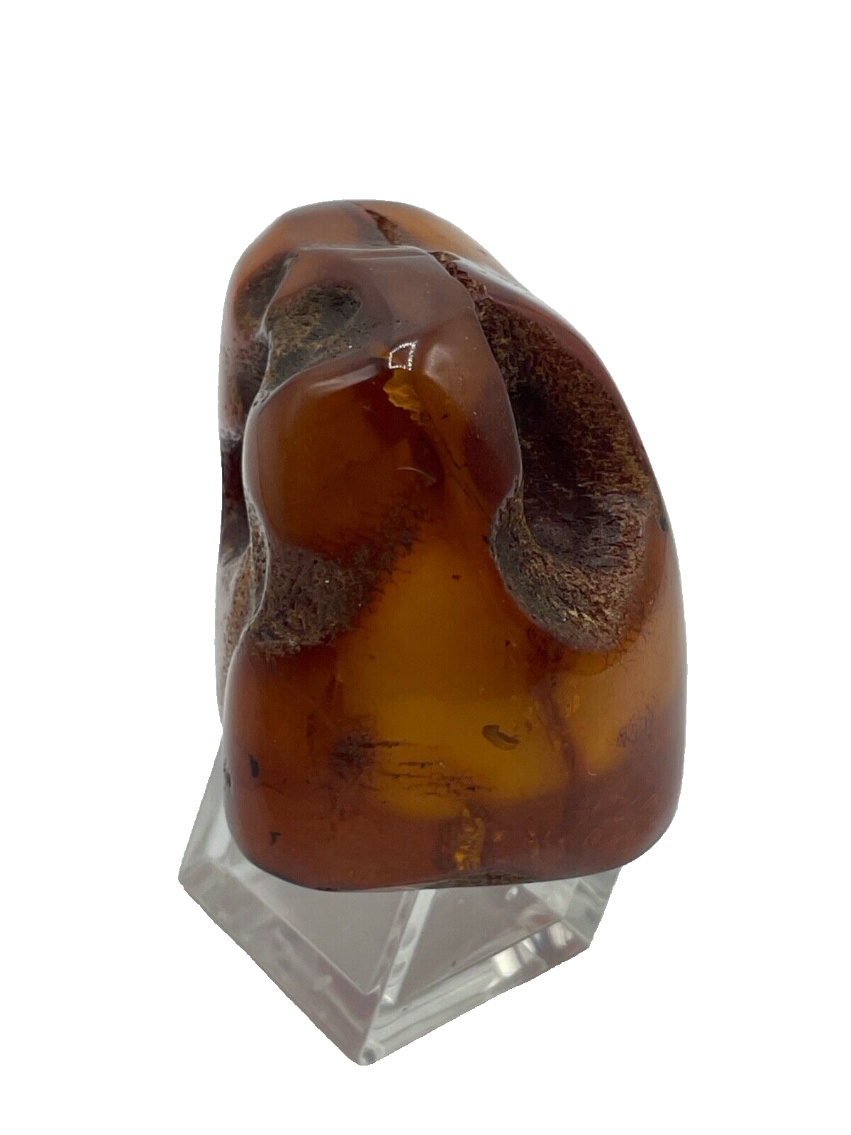 Authentischer Natur Bernstein Findling teilpoliert 132,99 Gramm Amber3