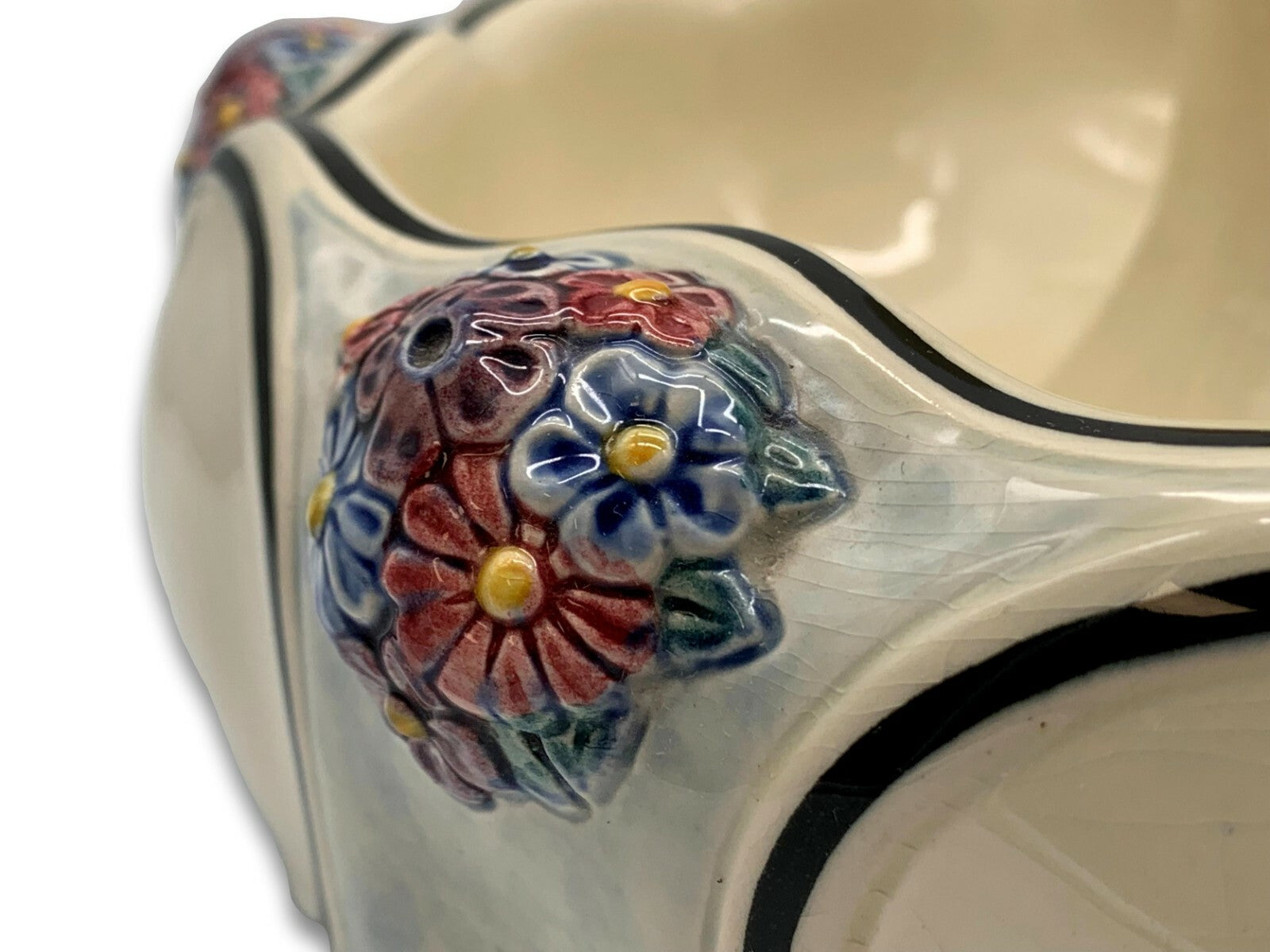 Max Heinze - Karlsruher Majolika - XL Jugendstil Tafelaufsatz - Mod.: 13138