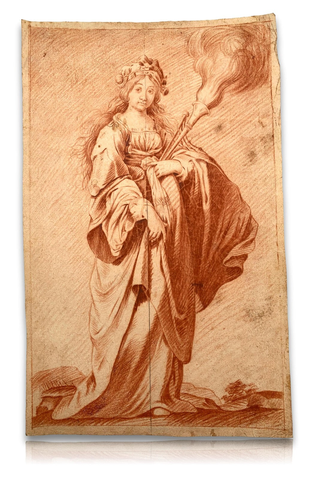 Rötelzeichnung um 1815 - Sibille Phrigiene Gilles Rousselet - Büttenpapier 0
