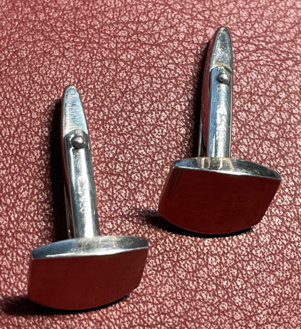 QUINN 925 Silber Manschettenknöpfe gebürstet puristisch klassisches Design6