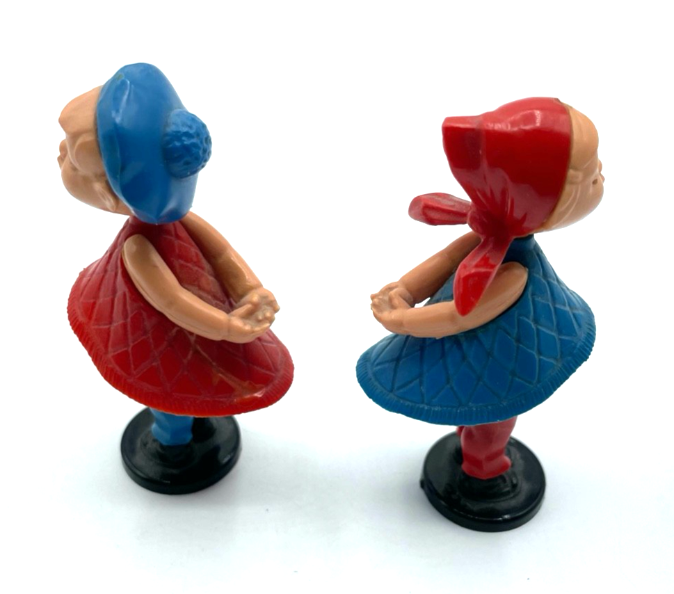 Dachbodenfund 60er J 70er J Magneto BGM Figuren küssende Mädchen W.-Germany8