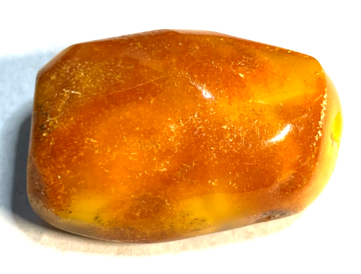 Antik Natur Bernstein Findling als Brosche Butterscotch Juwelierpunze Silber 9250