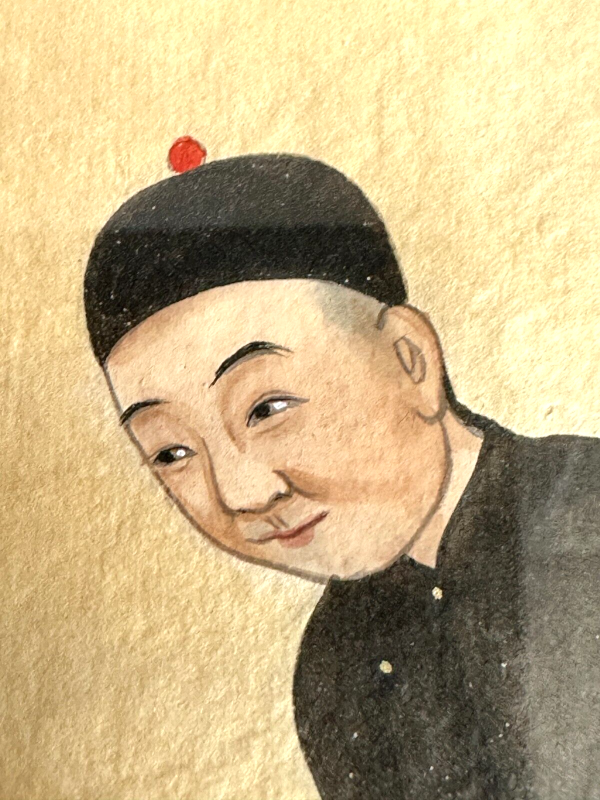 Chinesische Malerei - Markpapier mit Deckfarben - um 1900 - gerahmt hinter Glas4