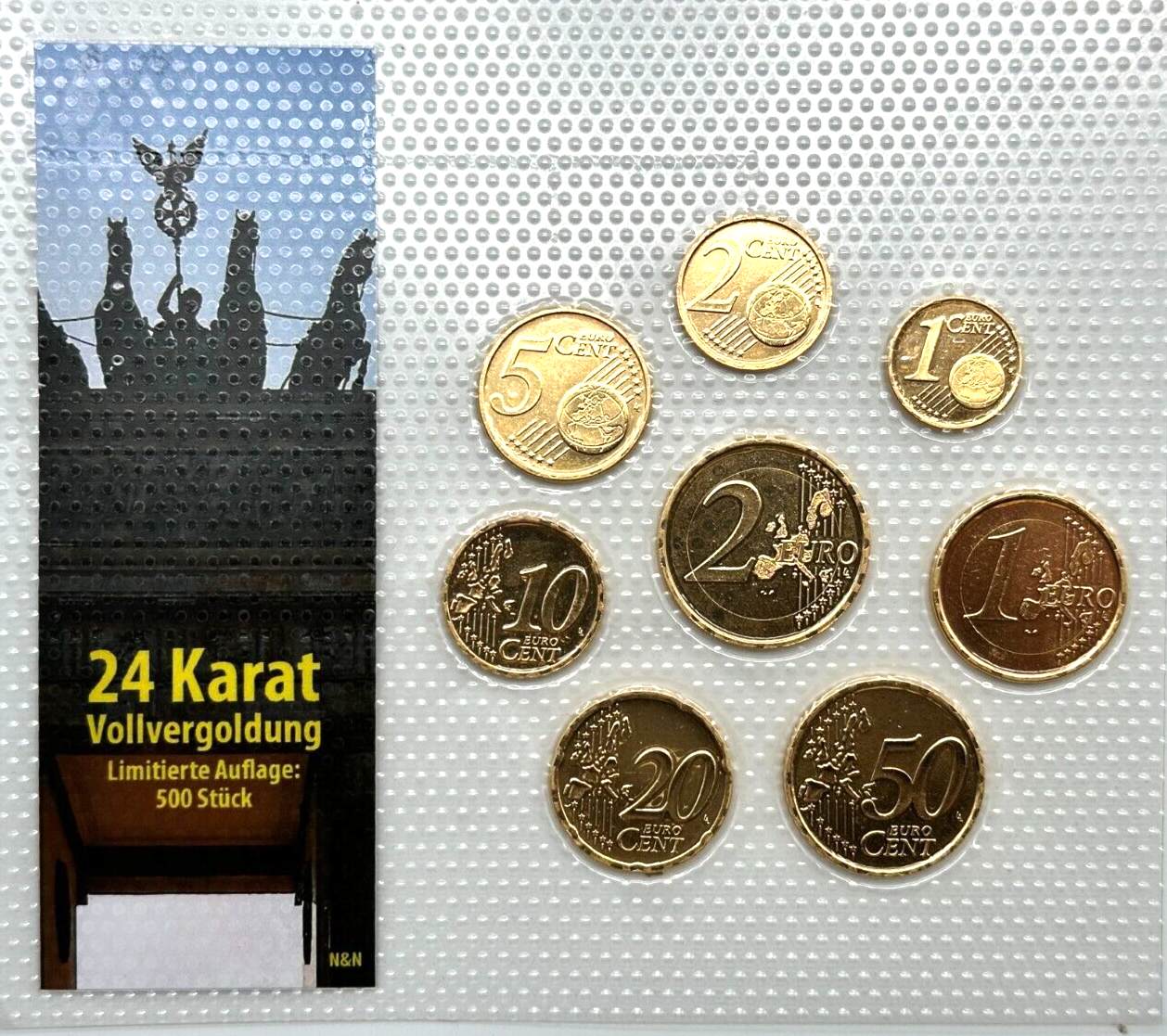 KMS Deutschland - 2002-2004 - Euro €  24ct Vergoldet -  limt. Auflage 500 Stück0