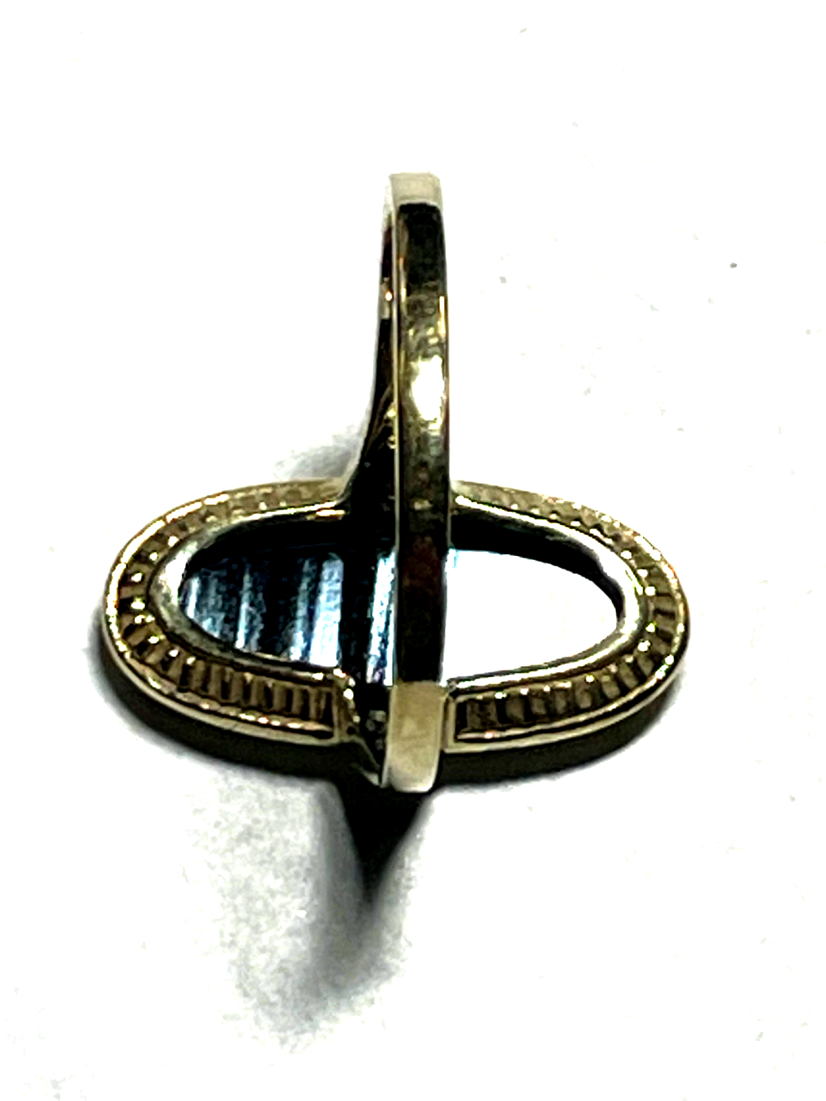 Antik 333 Gold Ring mit schwarzer Onyx Tafel um 1920 / 30 RG 53 Ø 17,8 mm gepfl.5