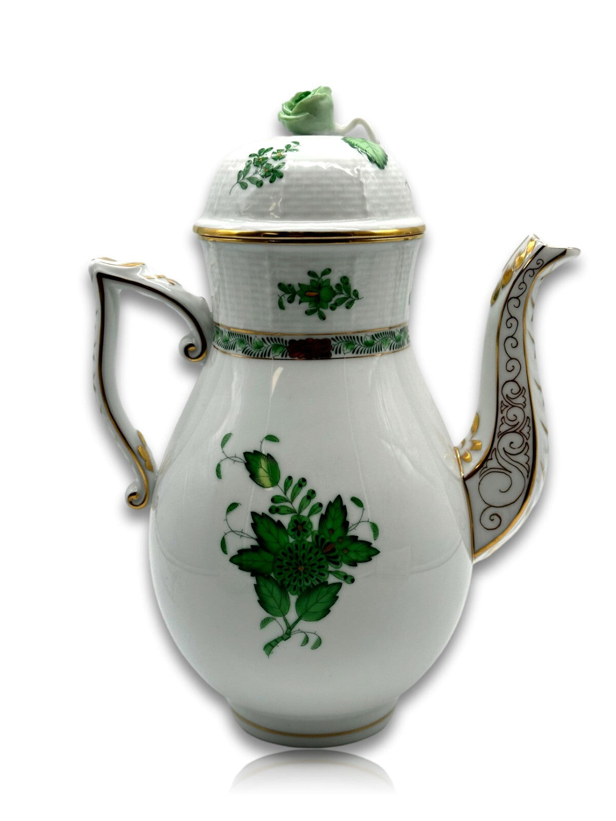 Herend 611 AV - Kaffeekanne Kanne - Porzellan - Apponyi Green Handbemalt3
