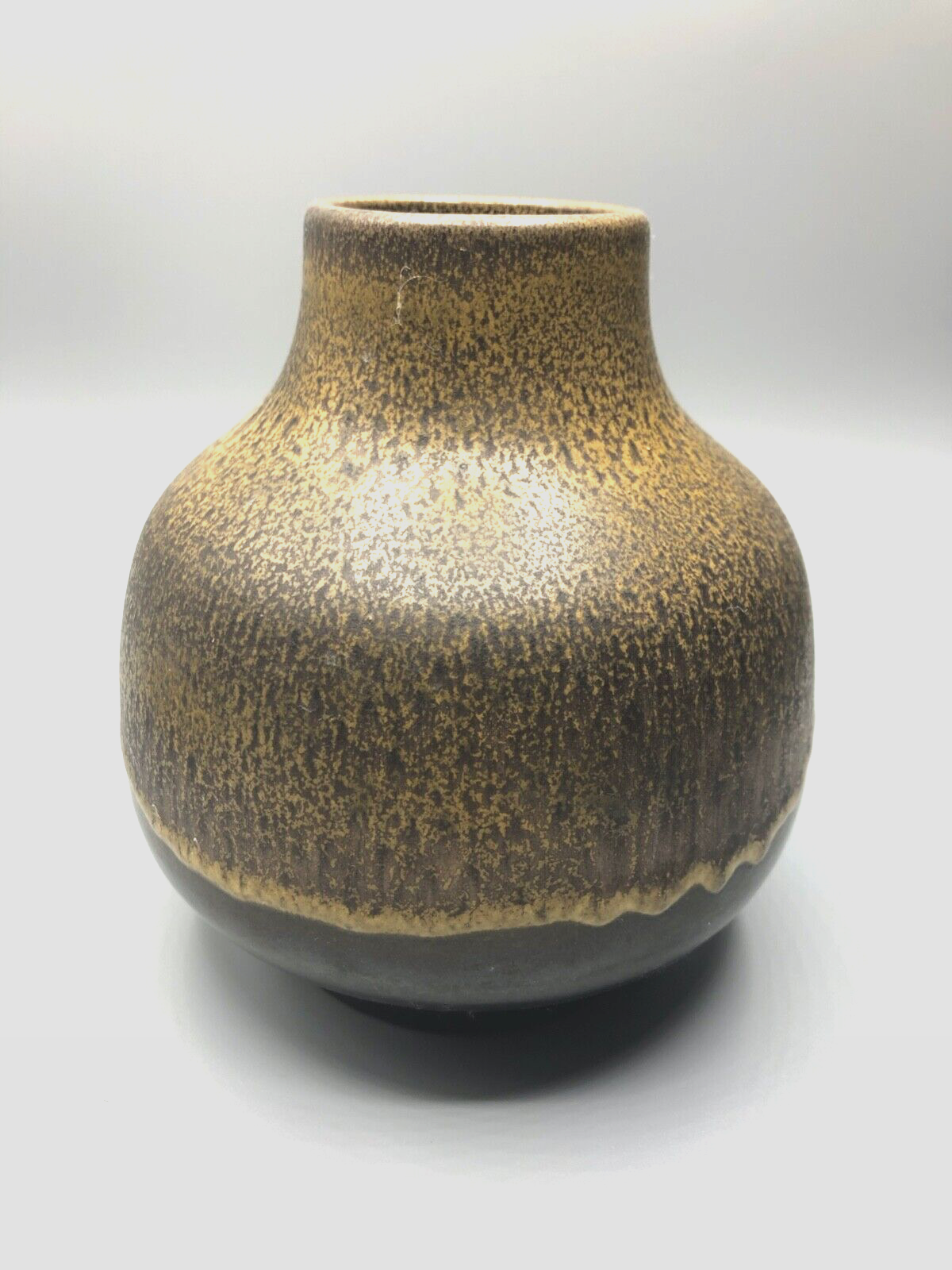 Vintage KARLSRUHER MAJOLIKA Vase Modell 4006 70er Jahre midcentury Erdtöne0