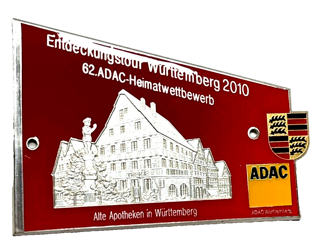 62. ADAC Heimatwettbewerb Württemberg 2010 Apotheken  Auto Plakette Car Badge1