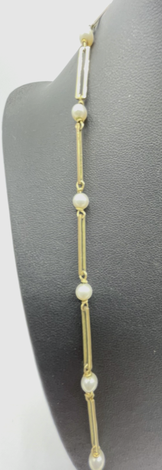 K&L Amerikaner Gold Double Kette mit 18 echten Akoya Perlen Klassiker L 61,5 cm1
