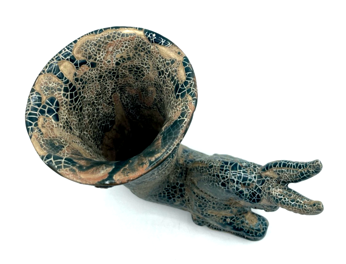 Vintage dekorative Museum Replik Weinbecher Trinkbecher Persepolis Bulle Keramik6