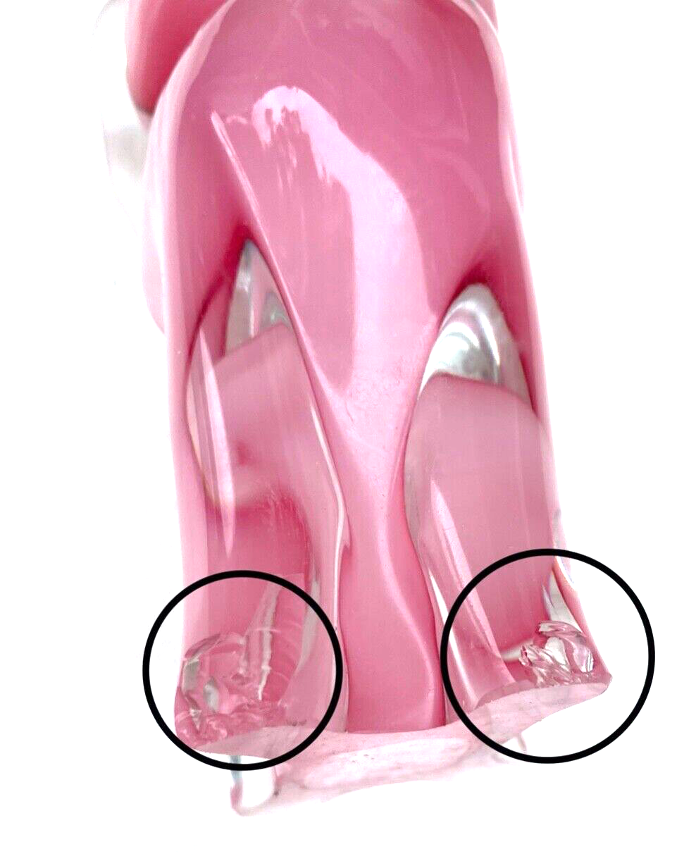 Midcentury Murano Glas Elefant Glasfigur H 24,5 cm groß pretty in pink 70erJ9