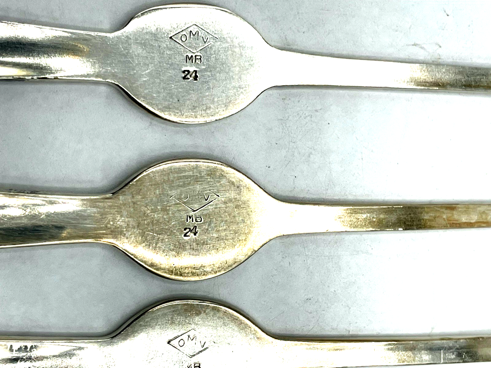 Vintage Hummergabel Krebsfleisch Set 6 Stück versilbert Silberauflage L 19,5 cm4