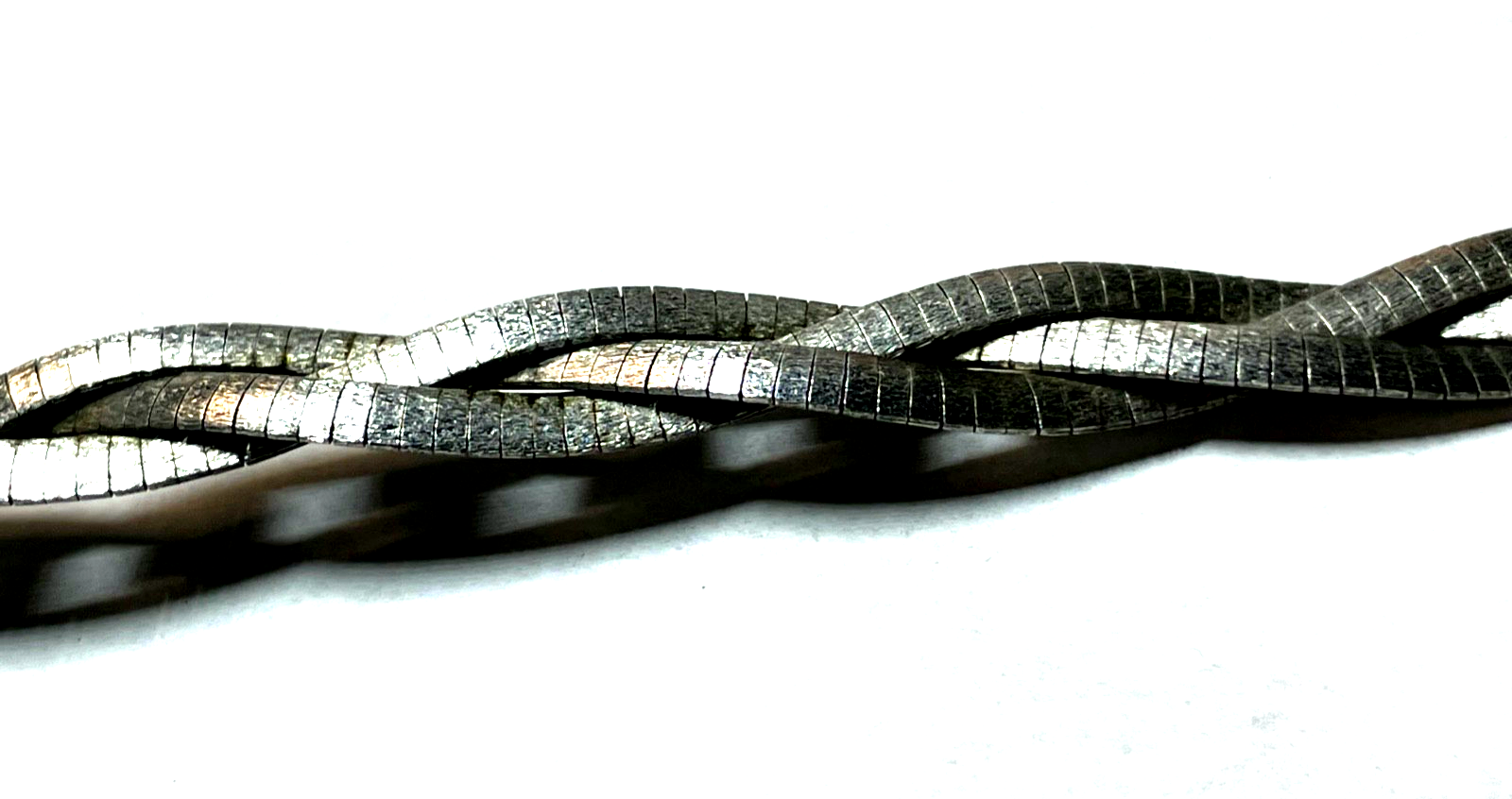 Solides 800 BG Silber Armband geflochten + Struktur Klassiker L 18,5 Handarbeit11