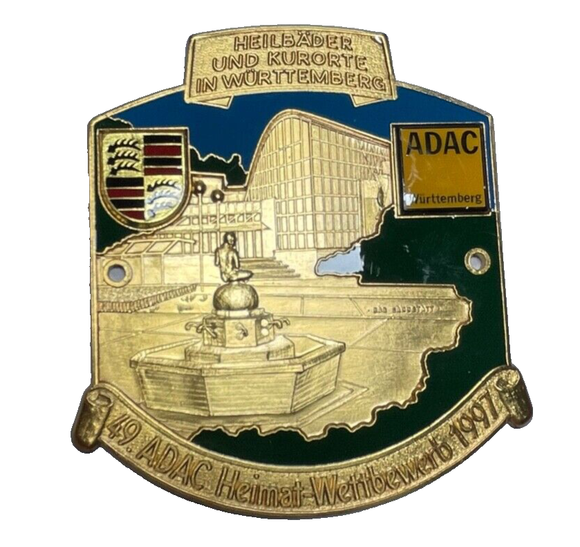 49. ADAC Heimat - Wettbewerb Württemberg 1997 Automobil Auto Plakette Car Badge1