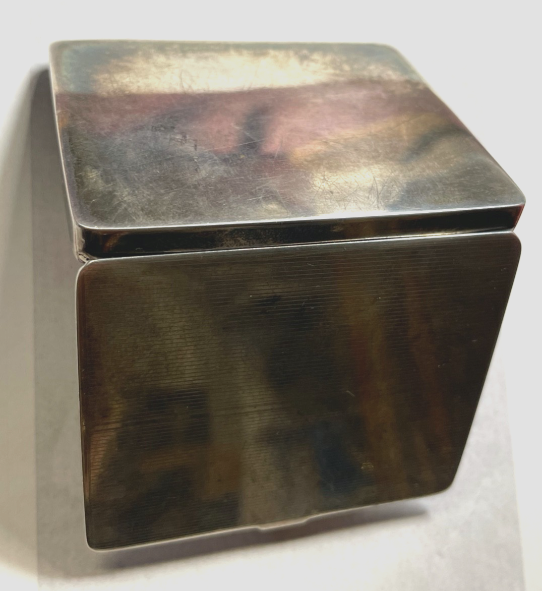 Antik massives Silber Etui Visitenkartenetui um 1935 Dänemark gepflegt 85,11 Gr15