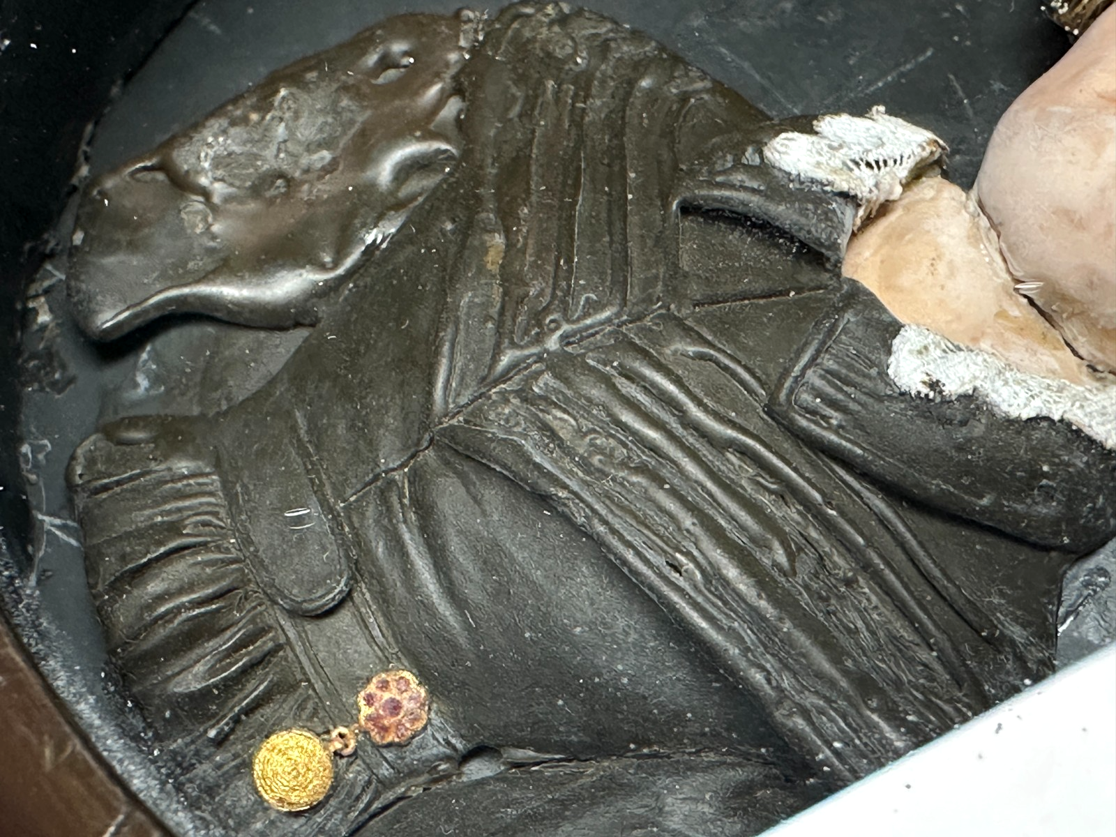 Seltene Wachs-Reliefbildnisse (Biedermeier) - Ehepaar Dörtenbach - Calw, um 18354