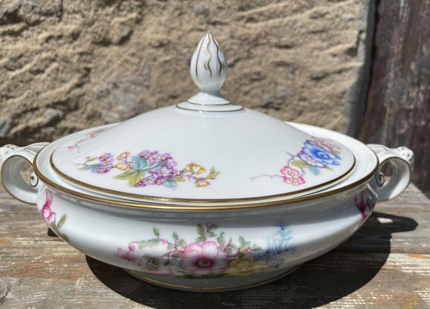 Seltene alte flache Rosenthal Porzellan Terrine um 1910 wie neu + sehr edel1