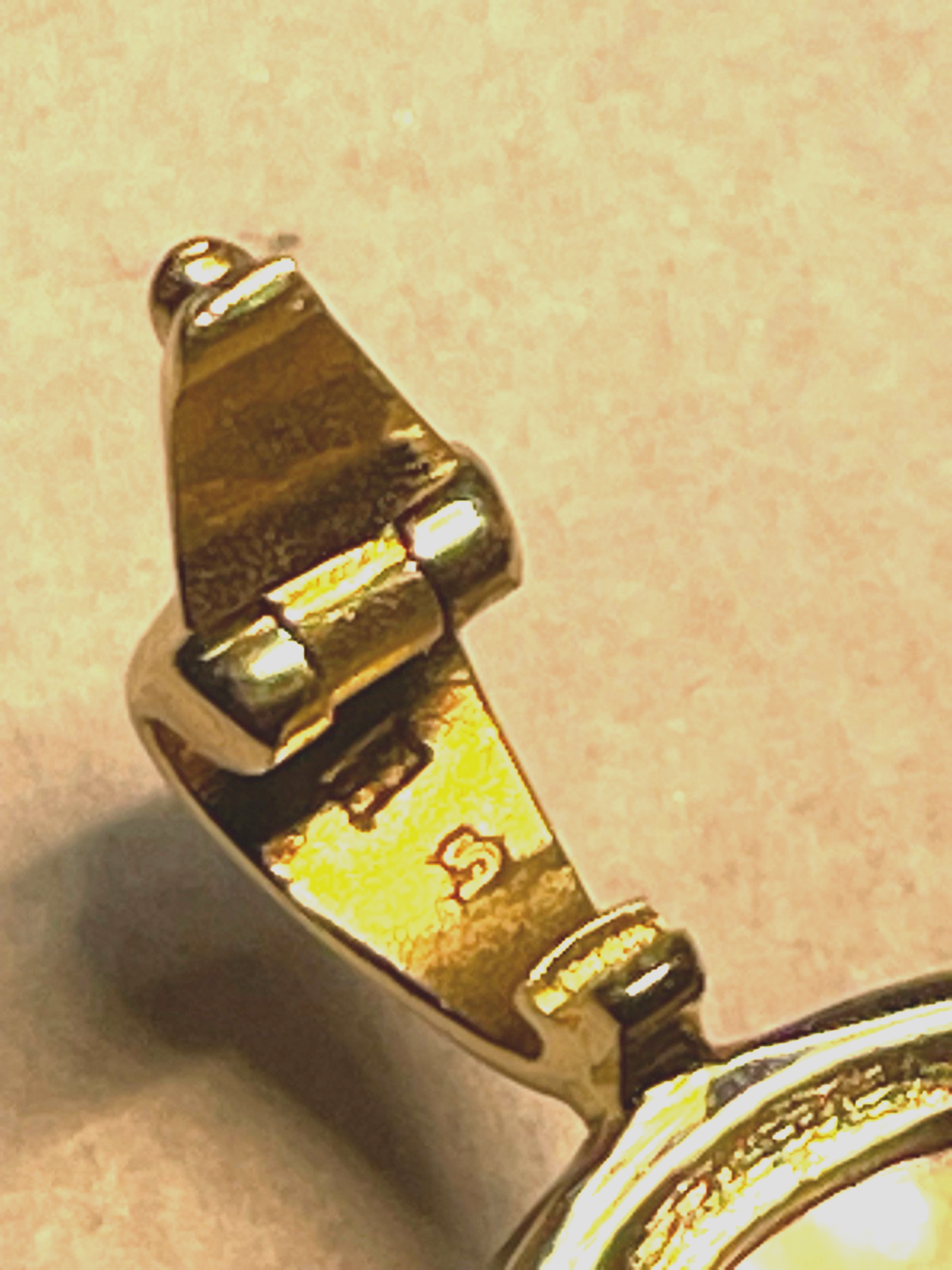 Massiver 585 Gold 14 K Clip Anhänger Bergkristall Cameo Schutzengel Juwelier8