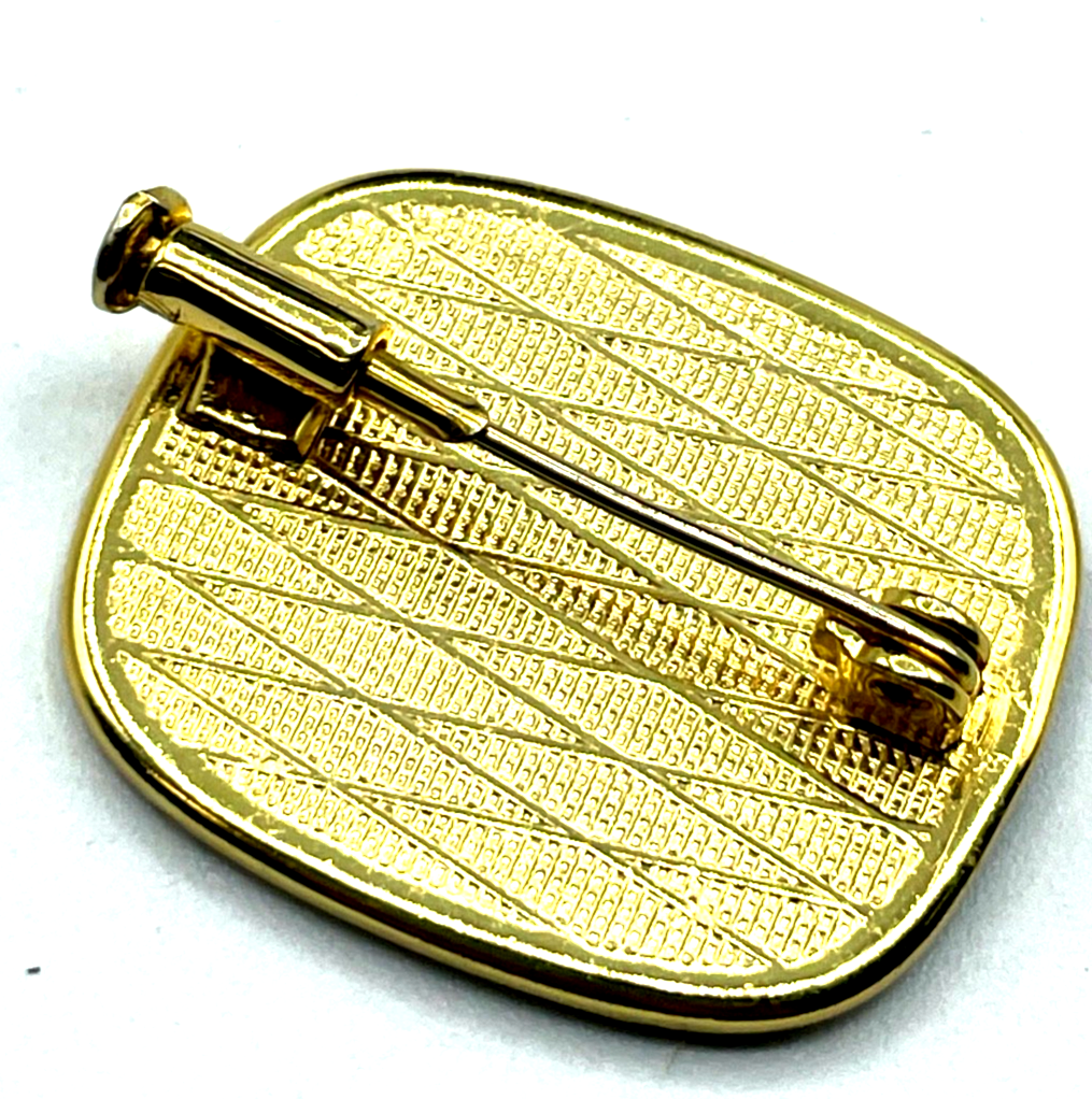 Vintage Toledo Brosche  Anstecknadel  Damaszener Handarbeit vergoldet top gepfl.4