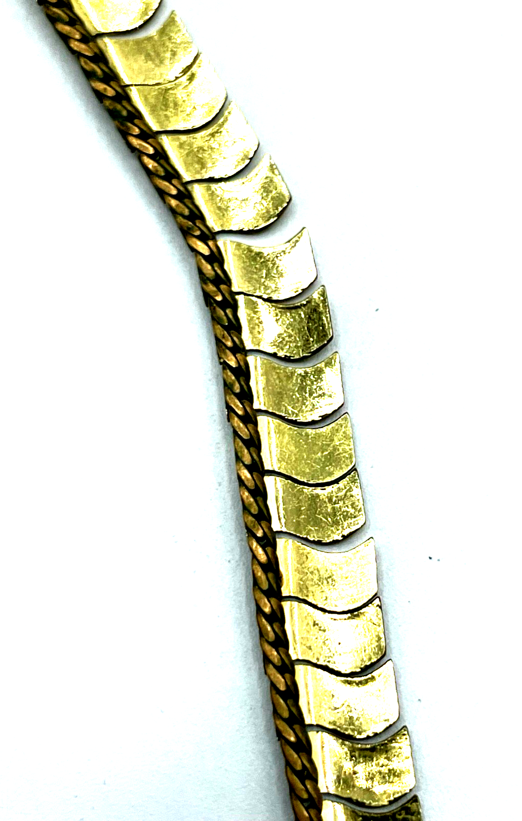 Vintage Amerikaner Golddouble Kleopatra Collier Gold Double Halskette L 42+4 cm7