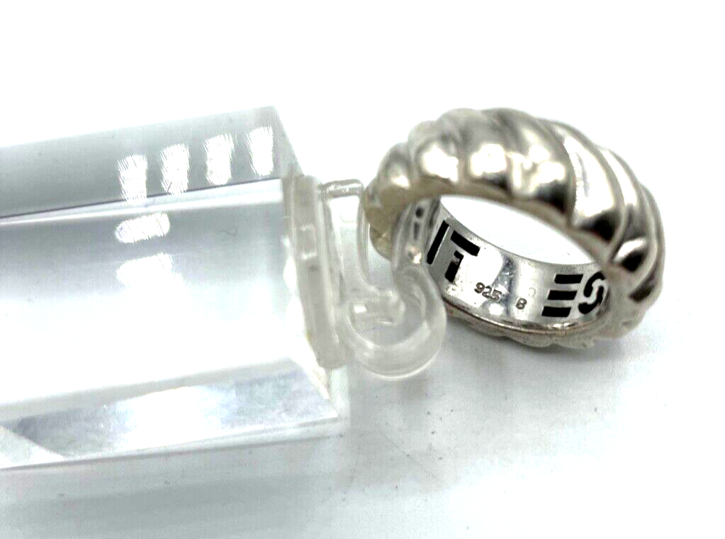 Massiver 925 Sterling Silber Bandring ESPRIT top gepfl. über 10 Gramm RG 55 B8mm7