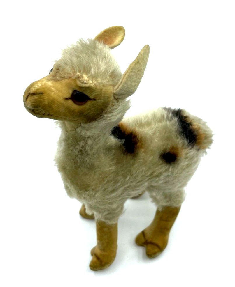 Vintage Steiff Mohair + Velours Lama  oder Alpacca ? ca. H 17 cm gepflegt1