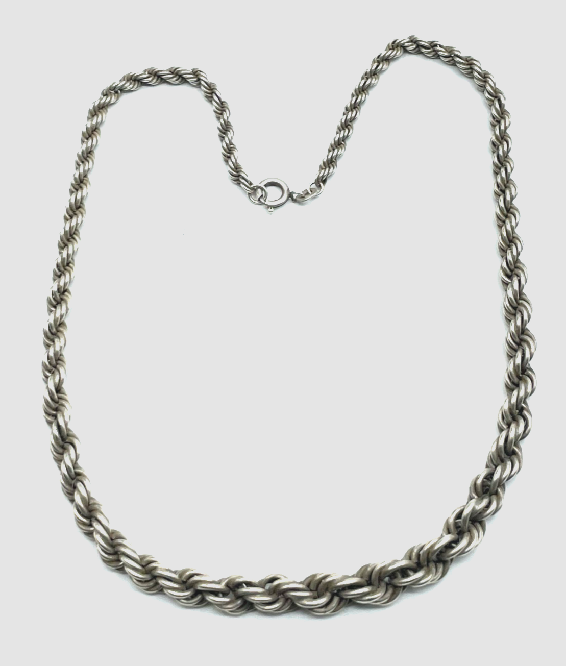 Antik klassische Kordelkette Collier im Verlauf 835 Silber L 45 cm sehr gepflegt5