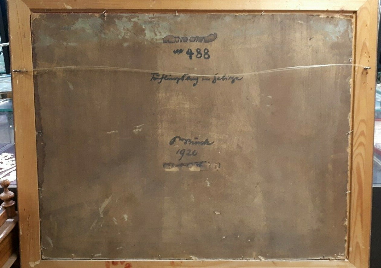 Paul Bürck 1920 -  Gemälde Öl auf Leinwand - Frühlingstag im Gebirge - gerahmt6
