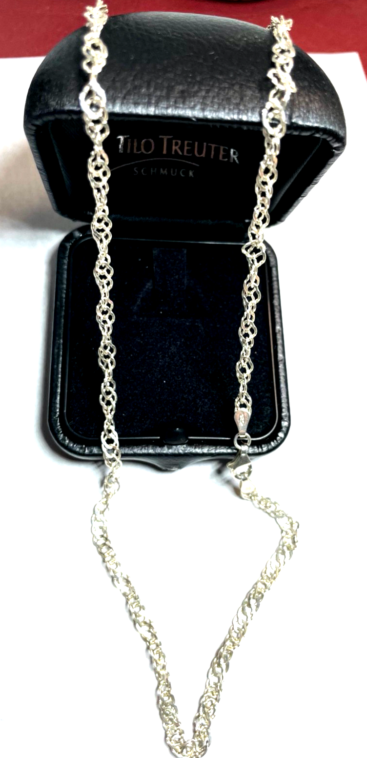 Klassische unisex Singapur Halskette 925 Silber Kette L 45 cm B 4 mm wie neu4