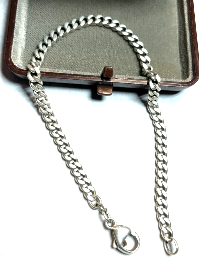 Solides 925 FBM Silber Armband Panzerband Panzer Armkette L 20 cm B 4 mm unisex0