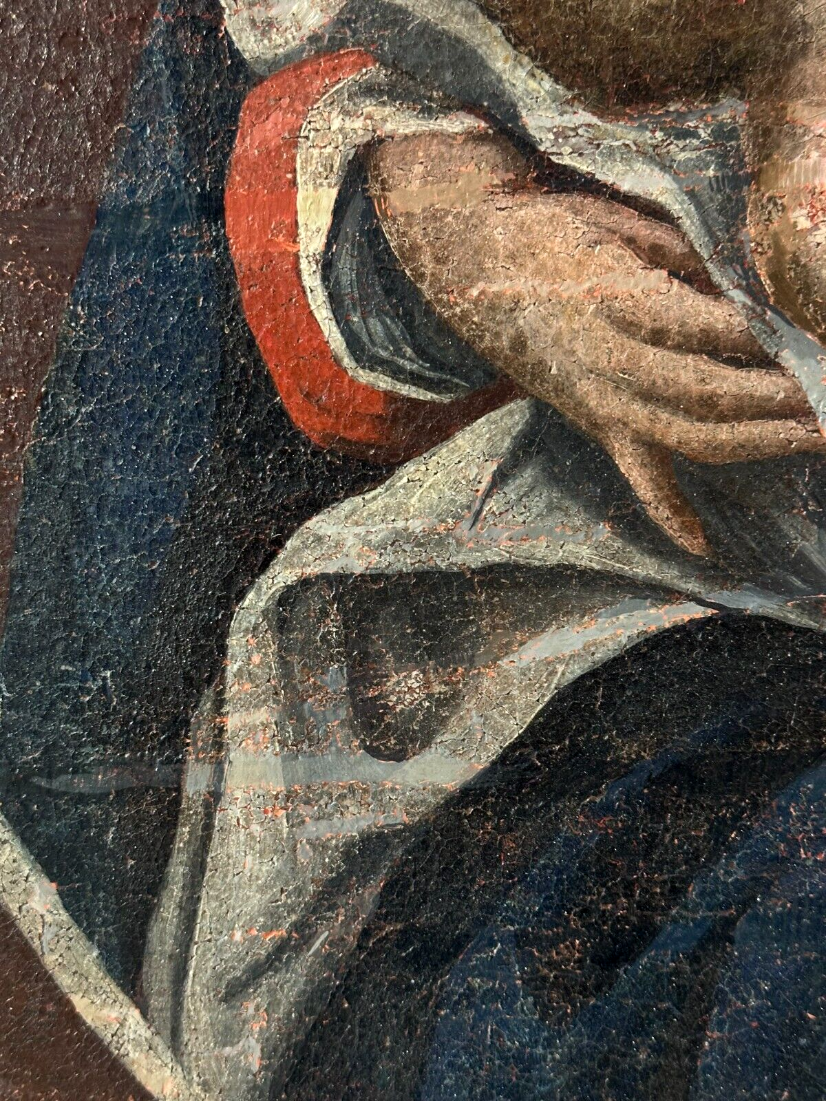 Öl auf Leinwand - barockes Gemälde - Maria lactans - stillende Mutter Gottes2