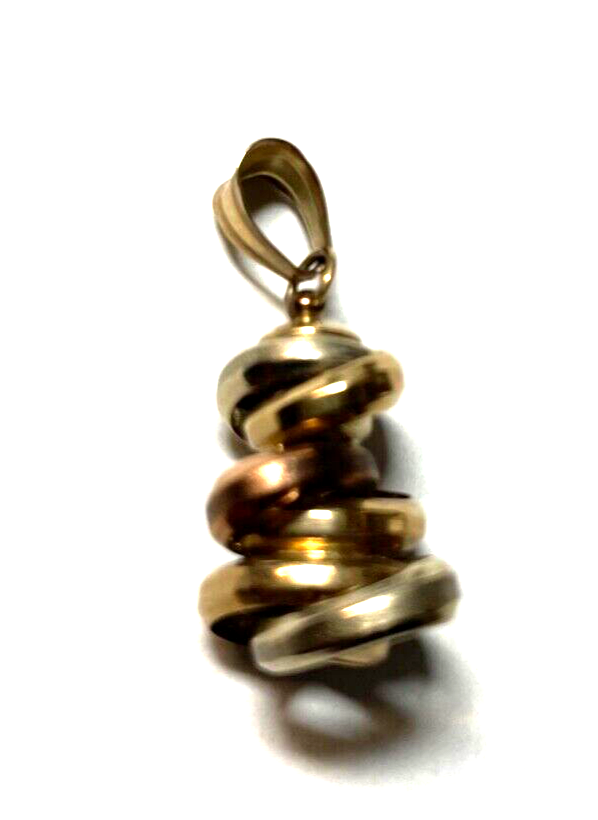 333 Gold 8 K Gold Anhänger Ringe Design L 33 mm B 15 mm tricolor3