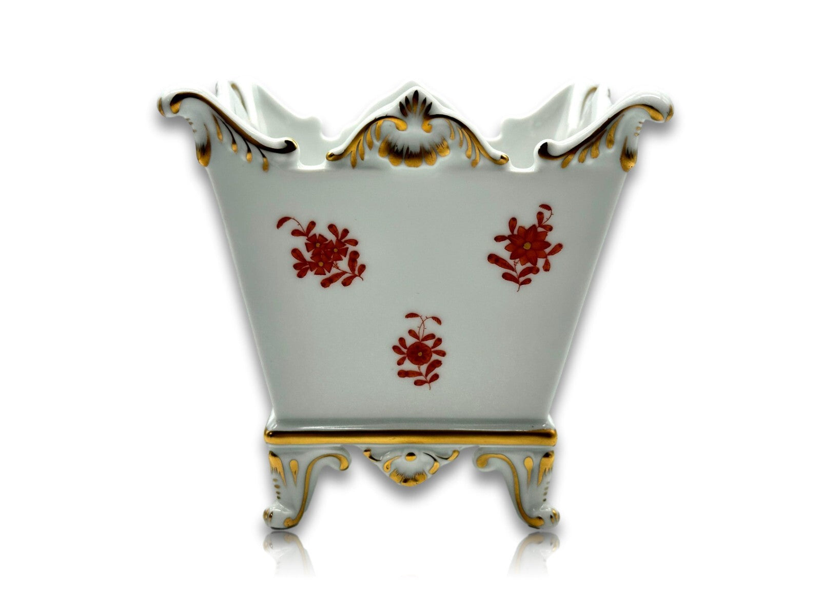 Herend 6408 AO - Cachepot Übertopf - Porzellan - Apponyi Orange - Handbemalt3
