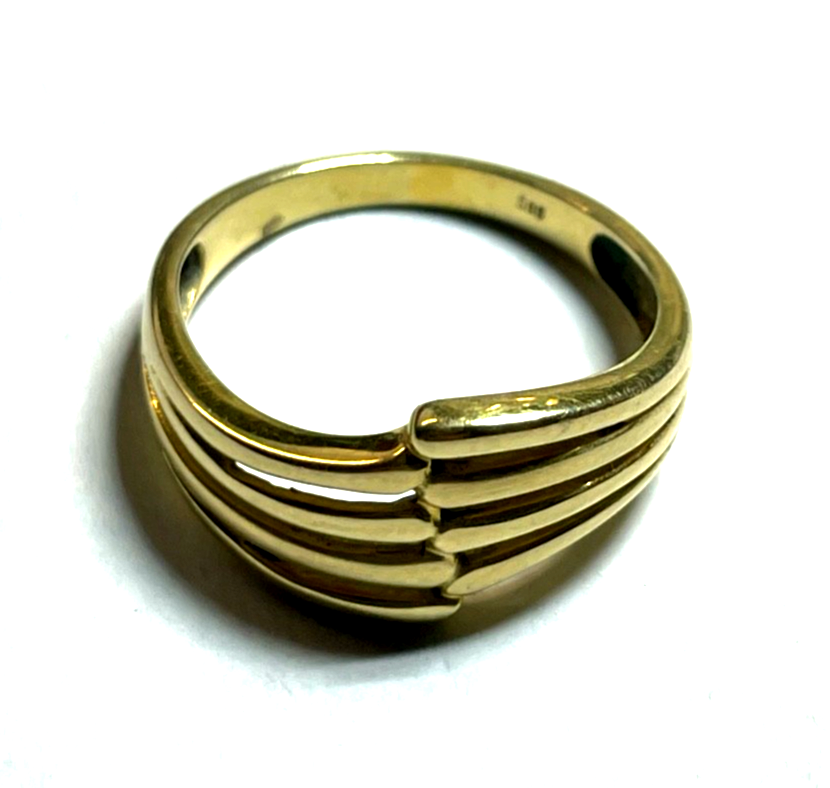 Solider 585 Gold 14 K  Ring modernes Design  Ø 16,9 mm RG 53 Juwelier gepfl.5
