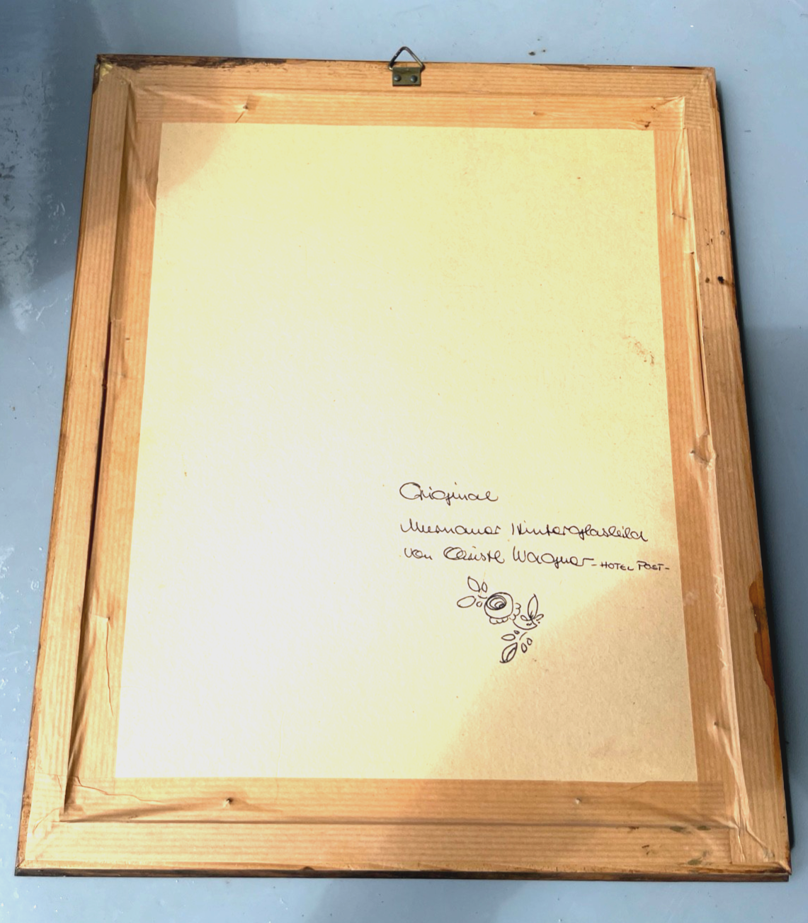 Große Hinterglasmalerei Hinterglasbild Schutzpatron Hl. Florian gerahmt H 36 cm9