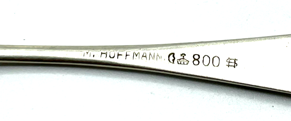 Antik M. Hoffmann 800 Silber Kaffeelöffel Teelöffel Set 6 Stück Jugendstil Dekor7
