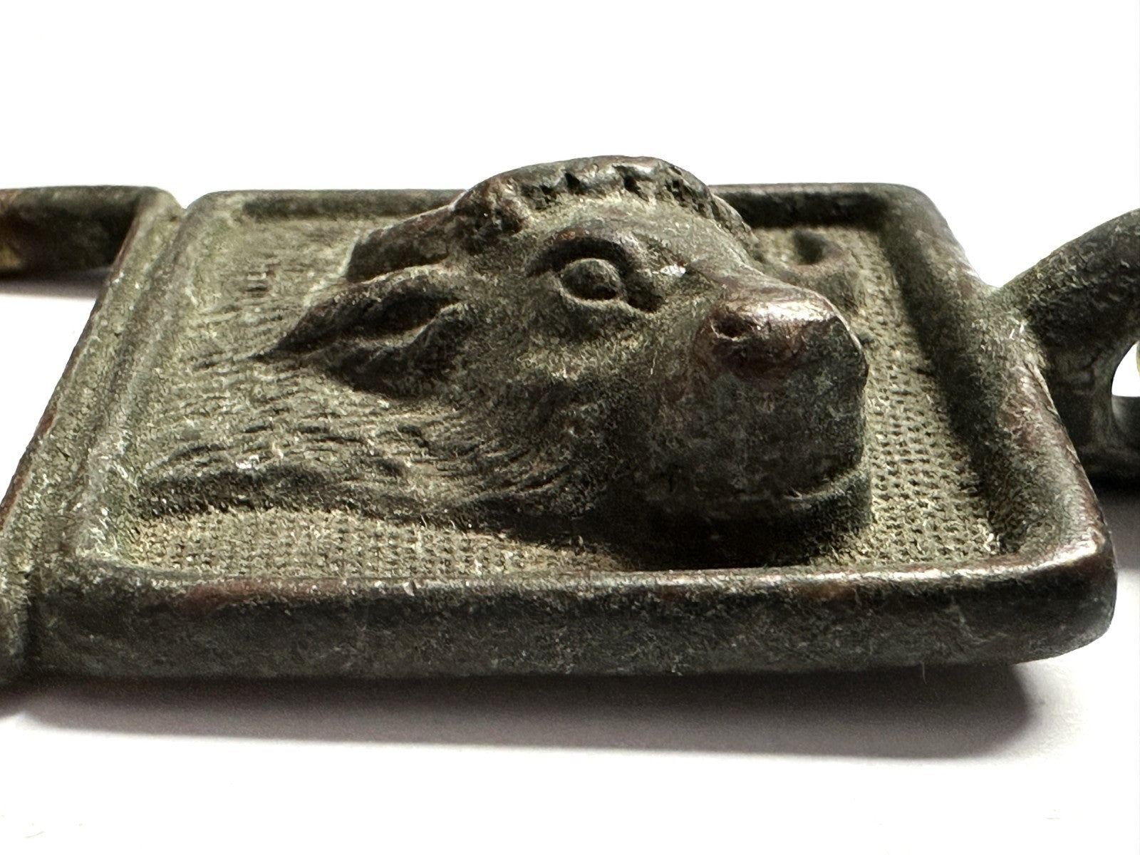 Zunft Gürtelhaken Fleischer/Metzger - Ochsenkopf - Messing/Bronze - um 1902