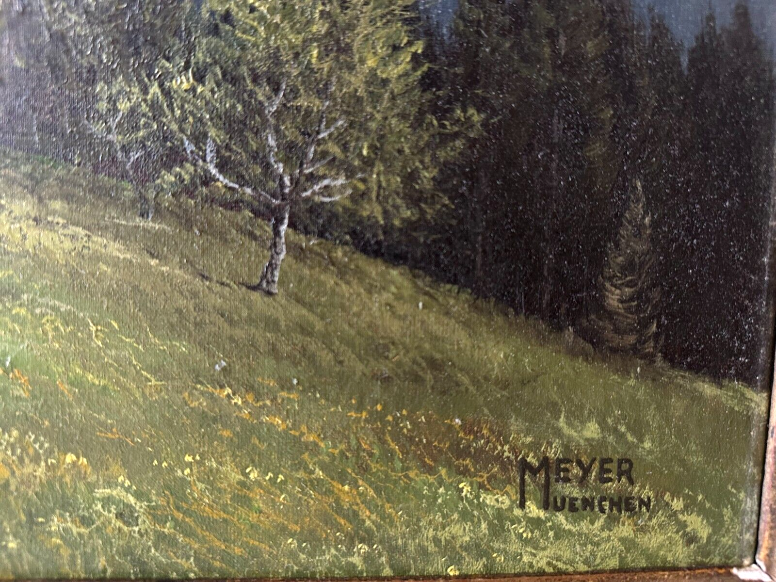 Öl auf auf Leinwand - Tiroler Hof mit wilden Kaiser - Meyer München - signiert10