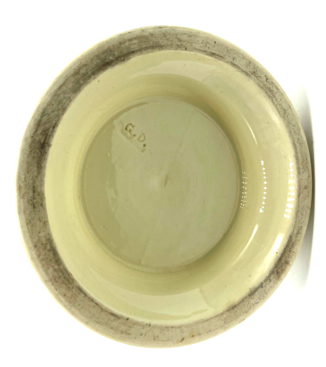 Antik Porzellan Bierkrug mit Zinn Deckel Bier Seidel um 1900 Gruß aus Haiterbach11