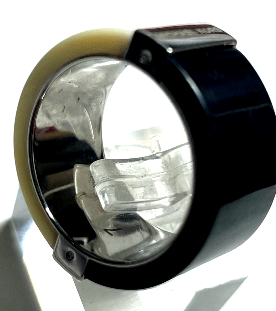 Michael Kors Steel Ring mit Schwarz/Elfenbein farbigem Einsatz RG 53 Ø 17 mm1