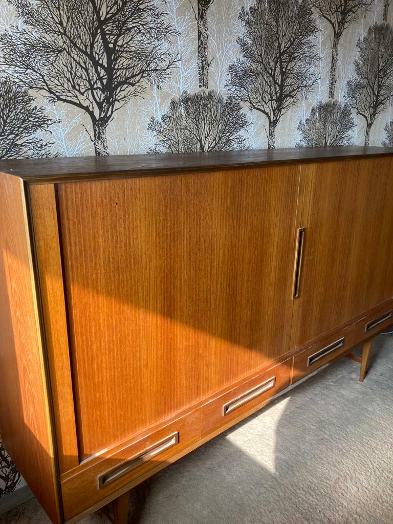 dänischer Rollladenschrank Aktenschrank - Teak - 60er Jahre - unrestauriert4